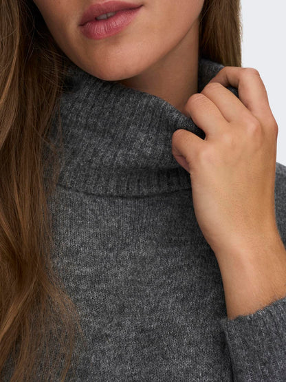 JDYELANORA L/S COWLNECK DRESS KNT NOOS