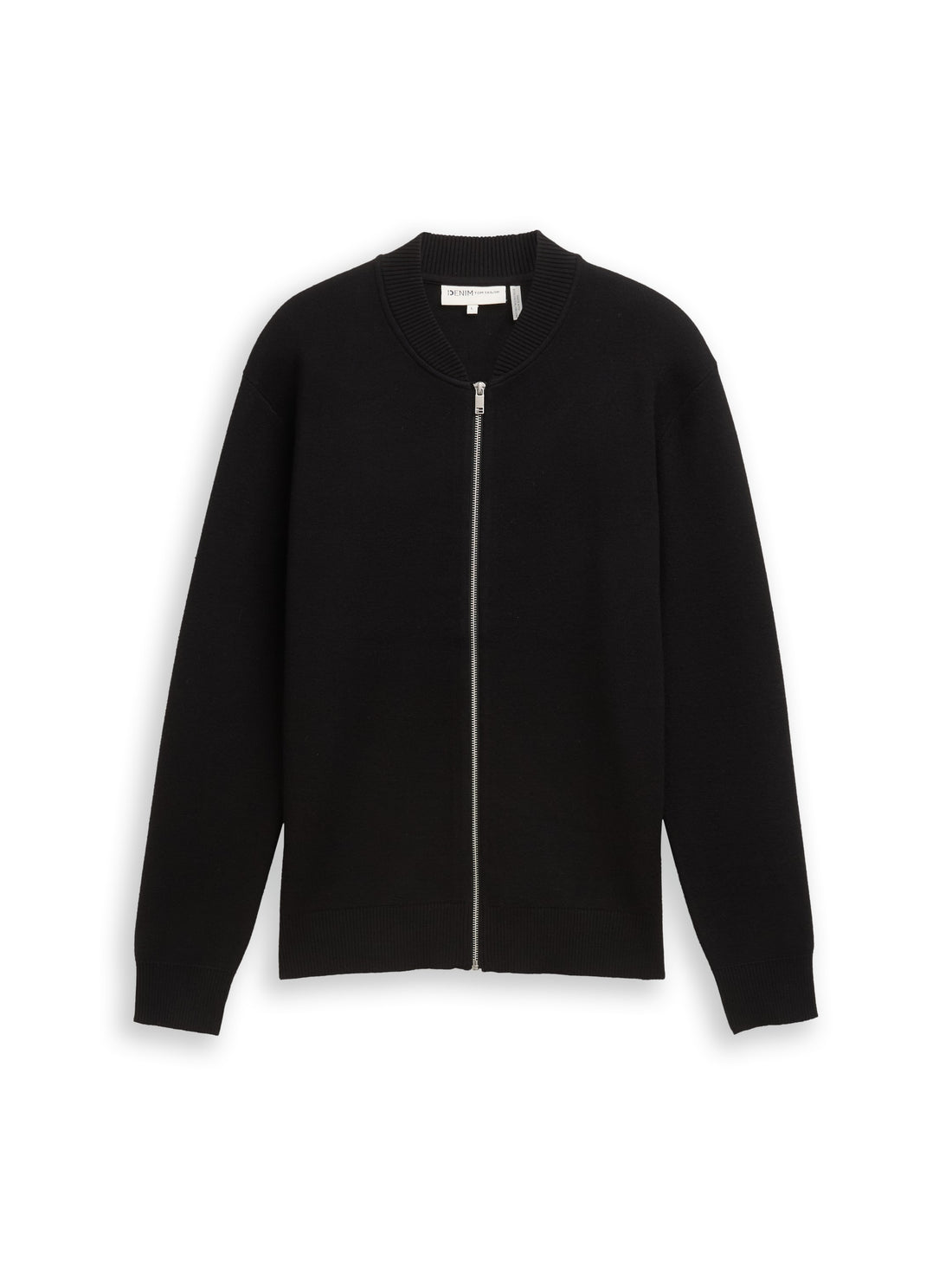 Tom Tailor Denim Male Erwachsene Strickjacke im Bomber-Style mit Rippbündchen