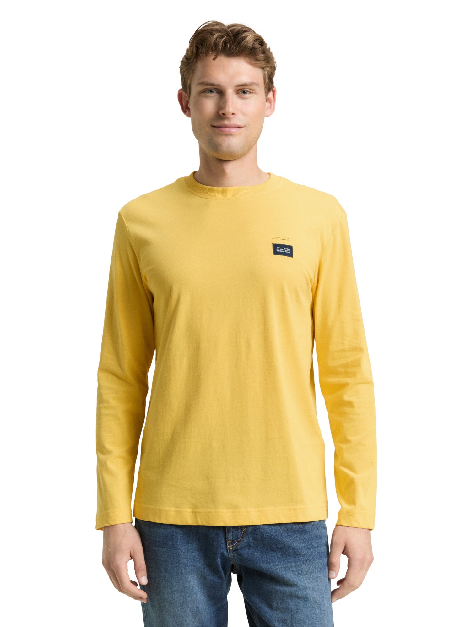 Tom Tailor Denim Male Longsleeve Badge Baumwolle