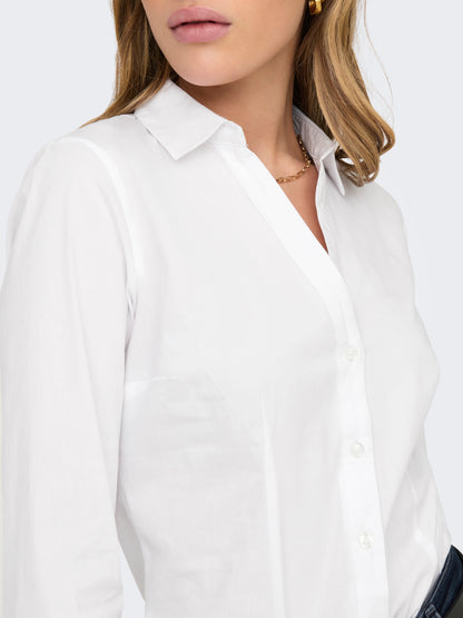 JDY Damen Bluse Langarm Hemd Slim Fit