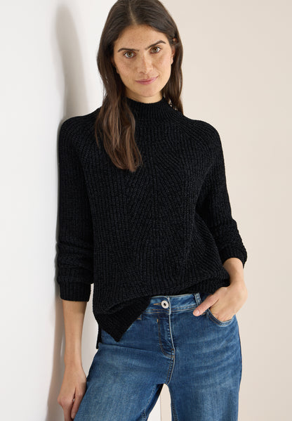 CECIL Damen Pullover Strickpullover Turtleneck Samtig weich