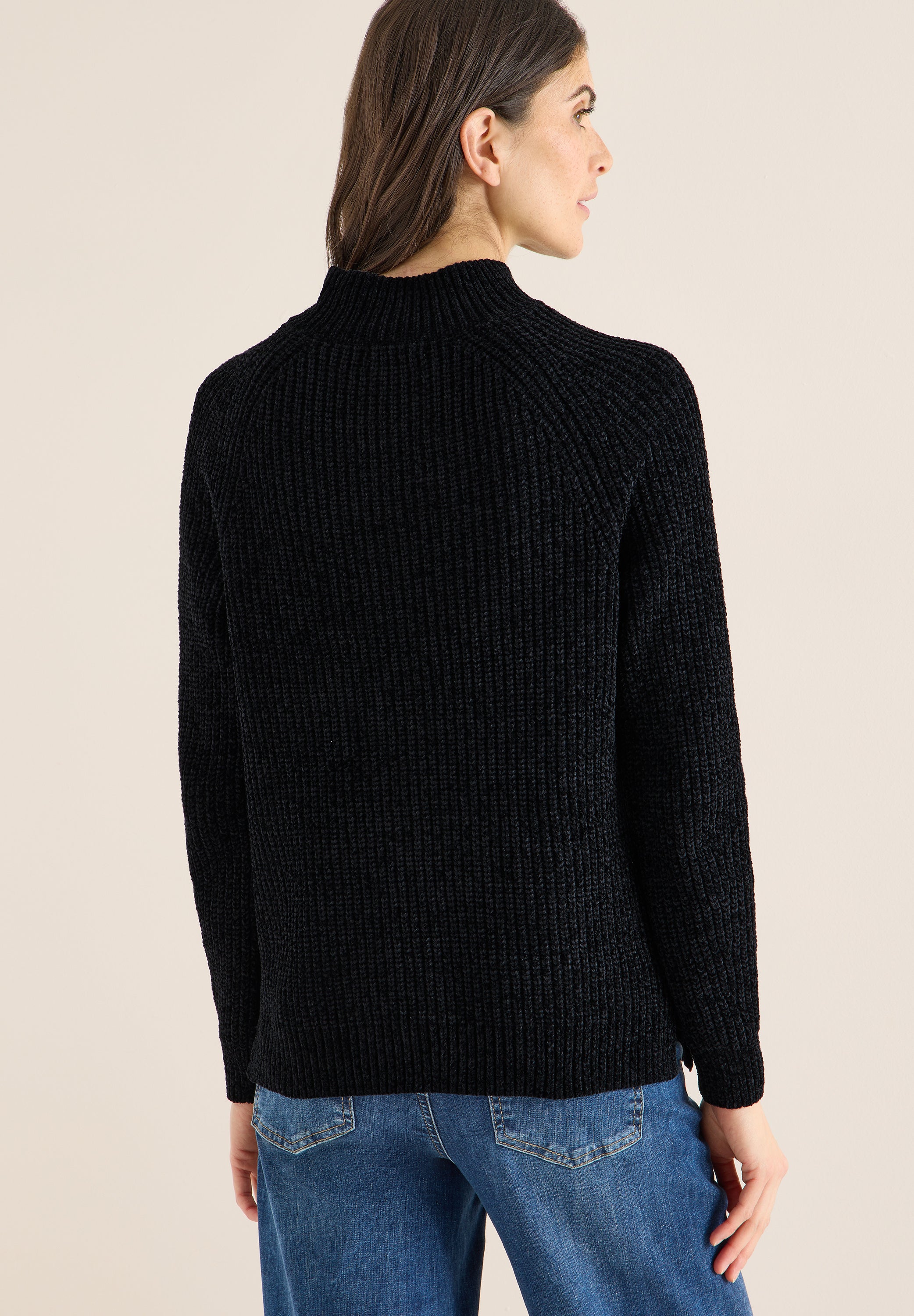 CECIL Damen Pullover Strickpullover Turtleneck Samtig weich