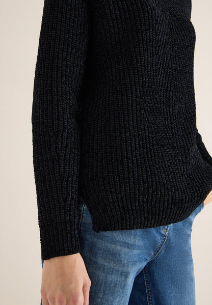 CECIL Damen Pullover Strickpullover Turtleneck Samtig weich