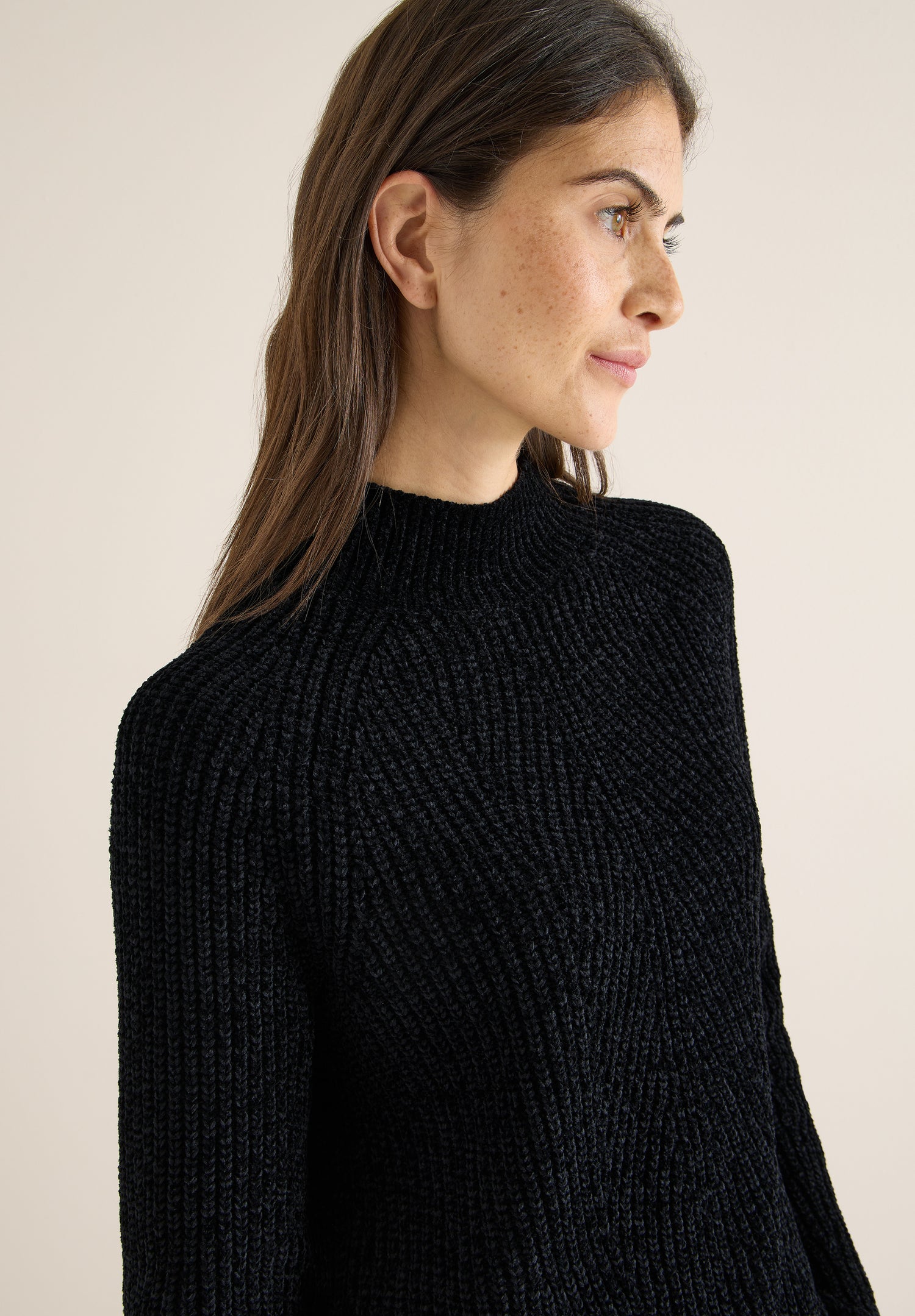 CECIL Damen Pullover Strickpullover Turtleneck Samtig weich