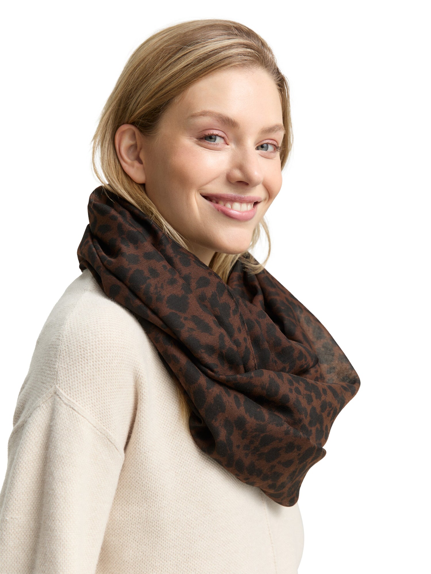 Tom Tailor Denim Female Gemustertes Halstuch in Schlauchform