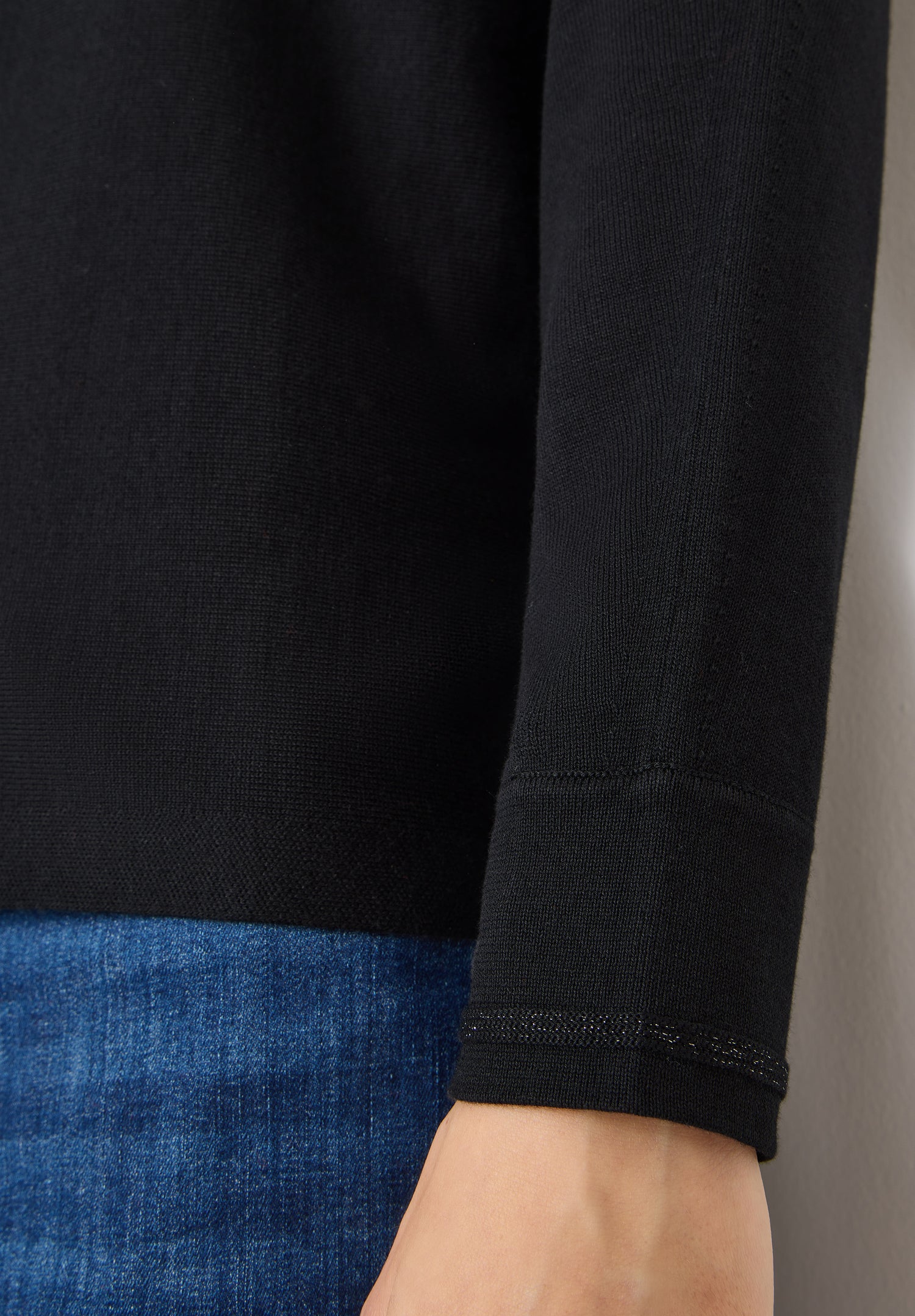 CECIL Damen Dolman Pullover Langarm V-Ausschnitt Glitzerstreifen