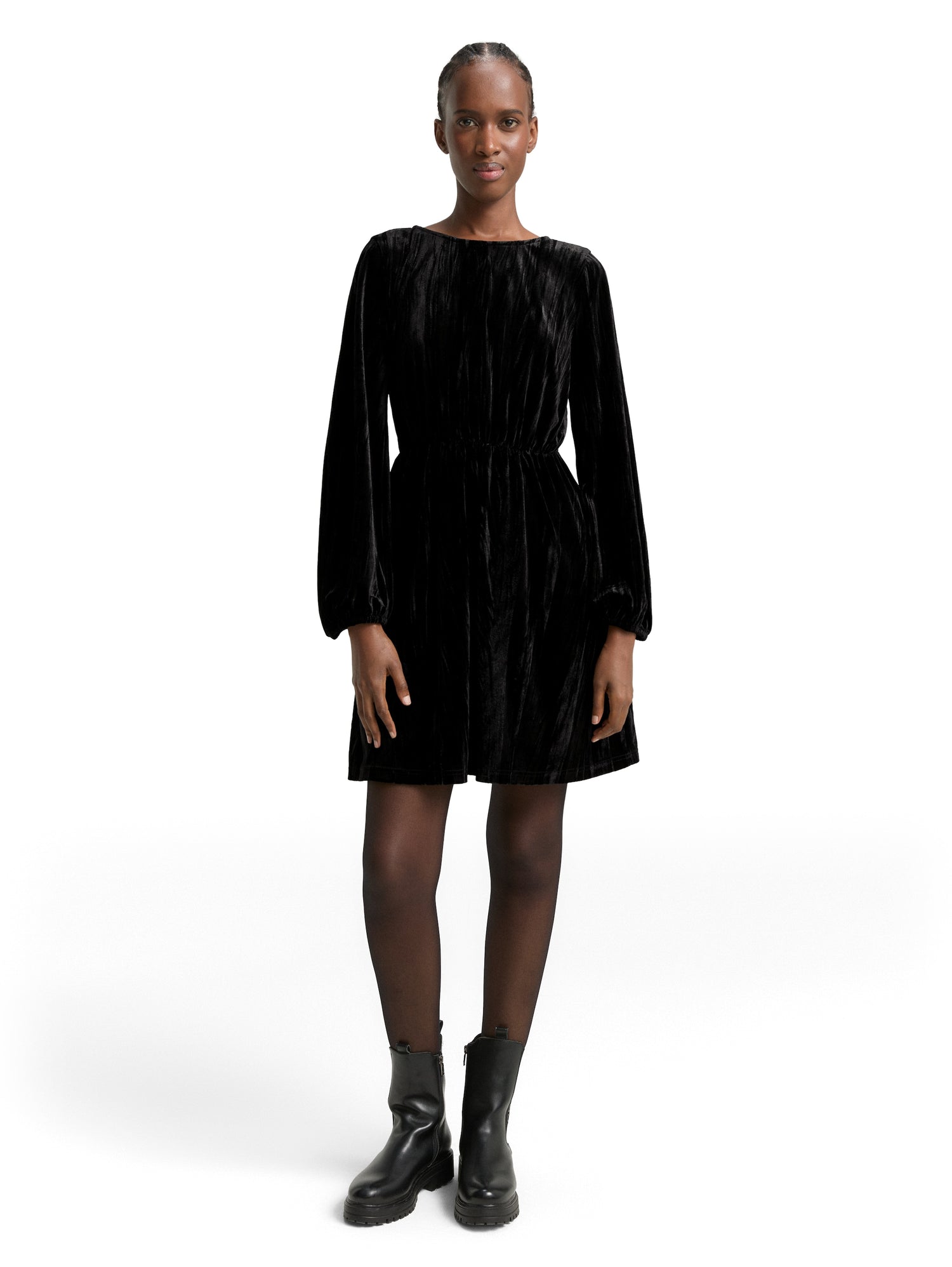 Tom Tailor Damen Mini-Kleid mit Schleife und Cut-Out-Detail