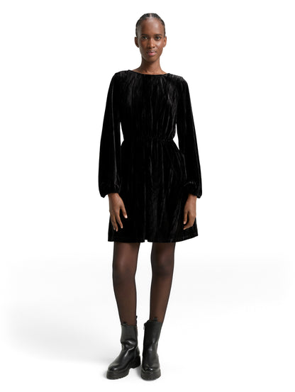 Tom Tailor Damen Mini-Kleid mit Schleife und Cut-Out-Detail