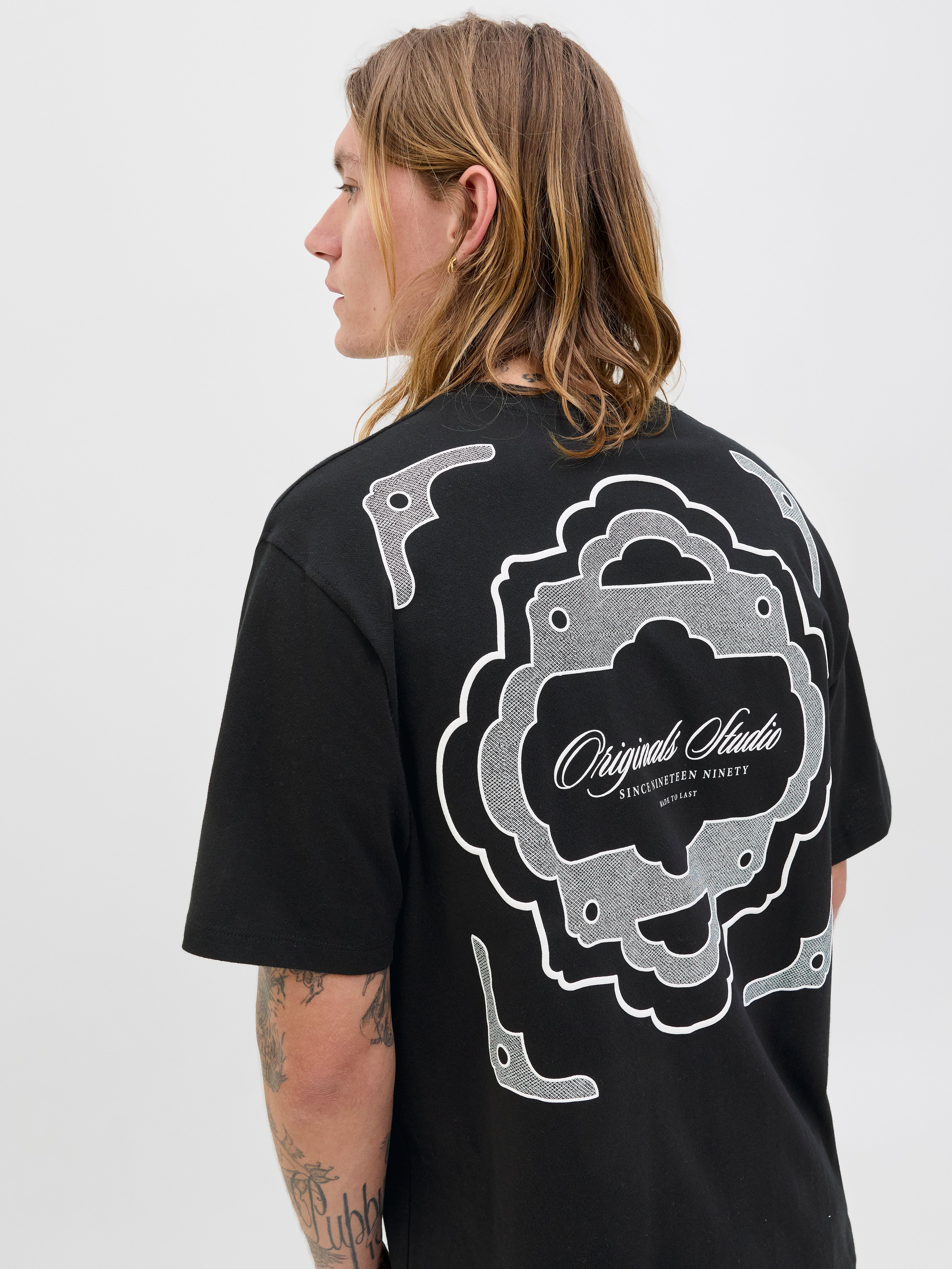 T-Shirt Herren Rundhalsausschnitt Kurzarm Locker geschnitten