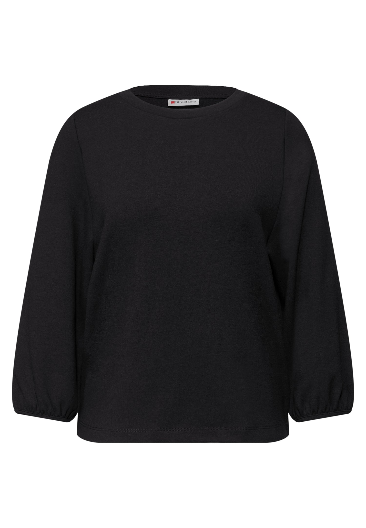 Street One Damen Jacquardshirt Langarm Rundhalsausschnitt