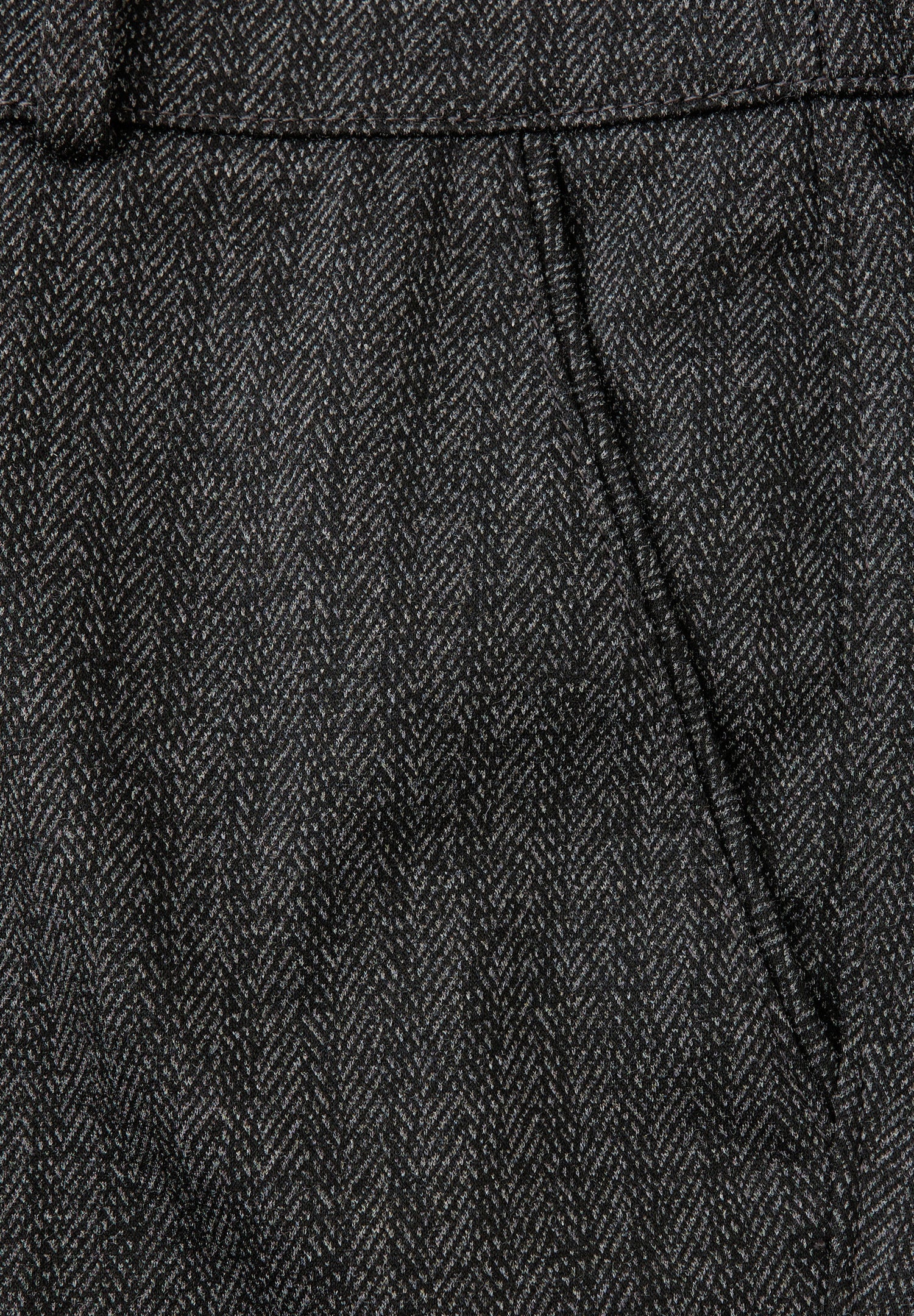 Street One Damen Chinohose Casual Fit Slim Legs Fischgrät-Muster