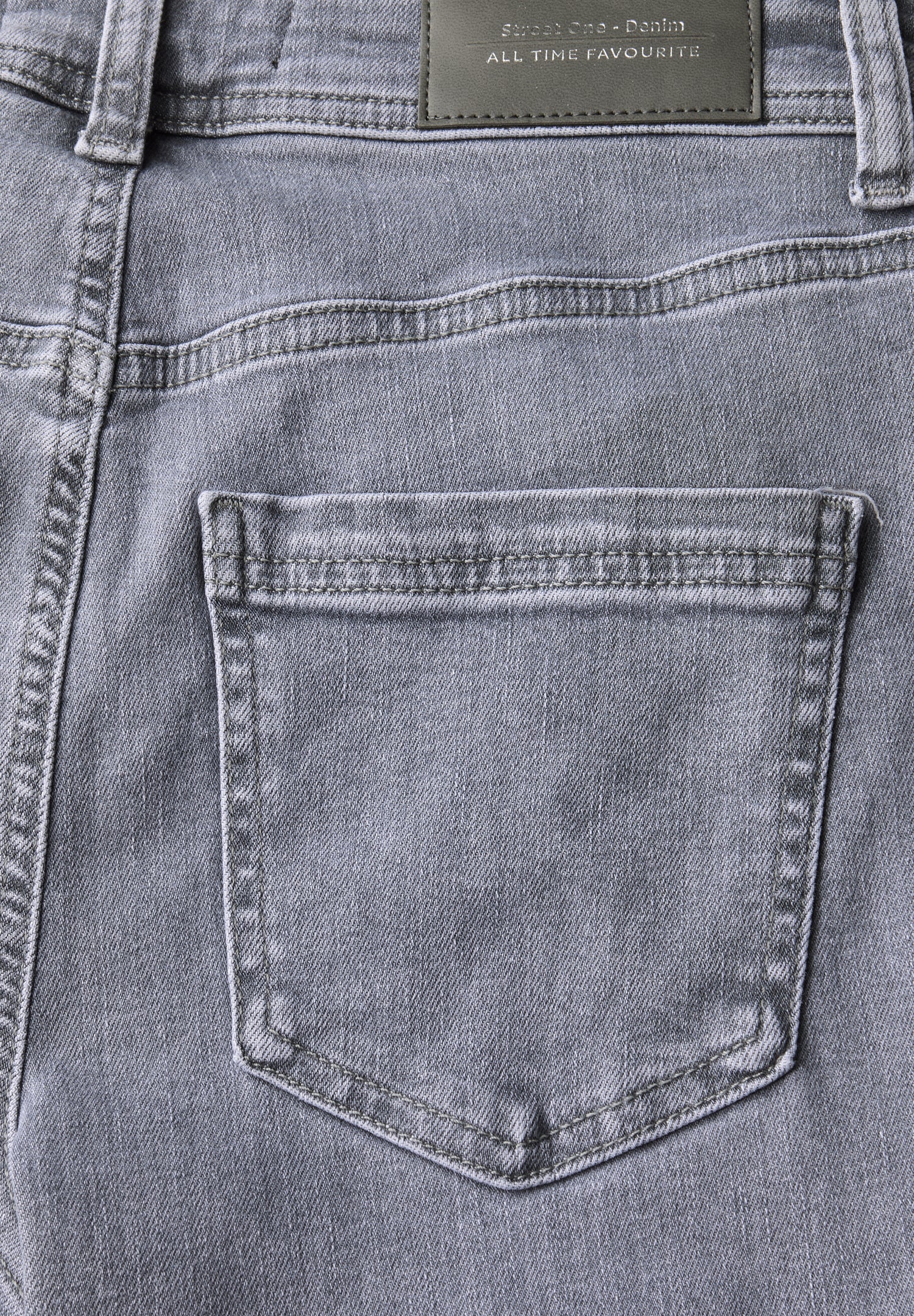 Street One Damen Bootcut Jeans High Waist Slim Fit Baumwollmix