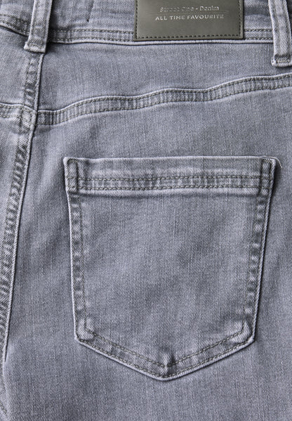 Street One Damen Bootcut Jeans High Waist Slim Fit Baumwollmix