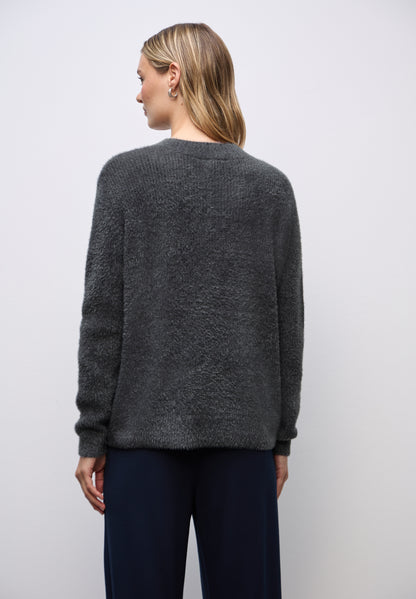 Street One Damen V-Neck Pullover Federgarn-Qualität Langarm