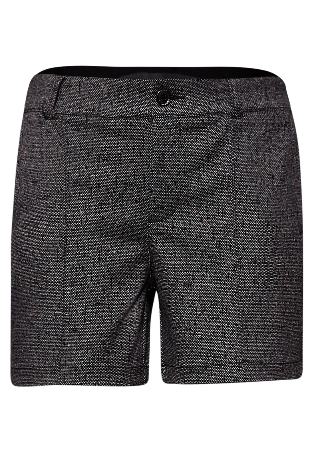 Street One Damen Bermuda Casual Fit Glitzer-Look High Waist