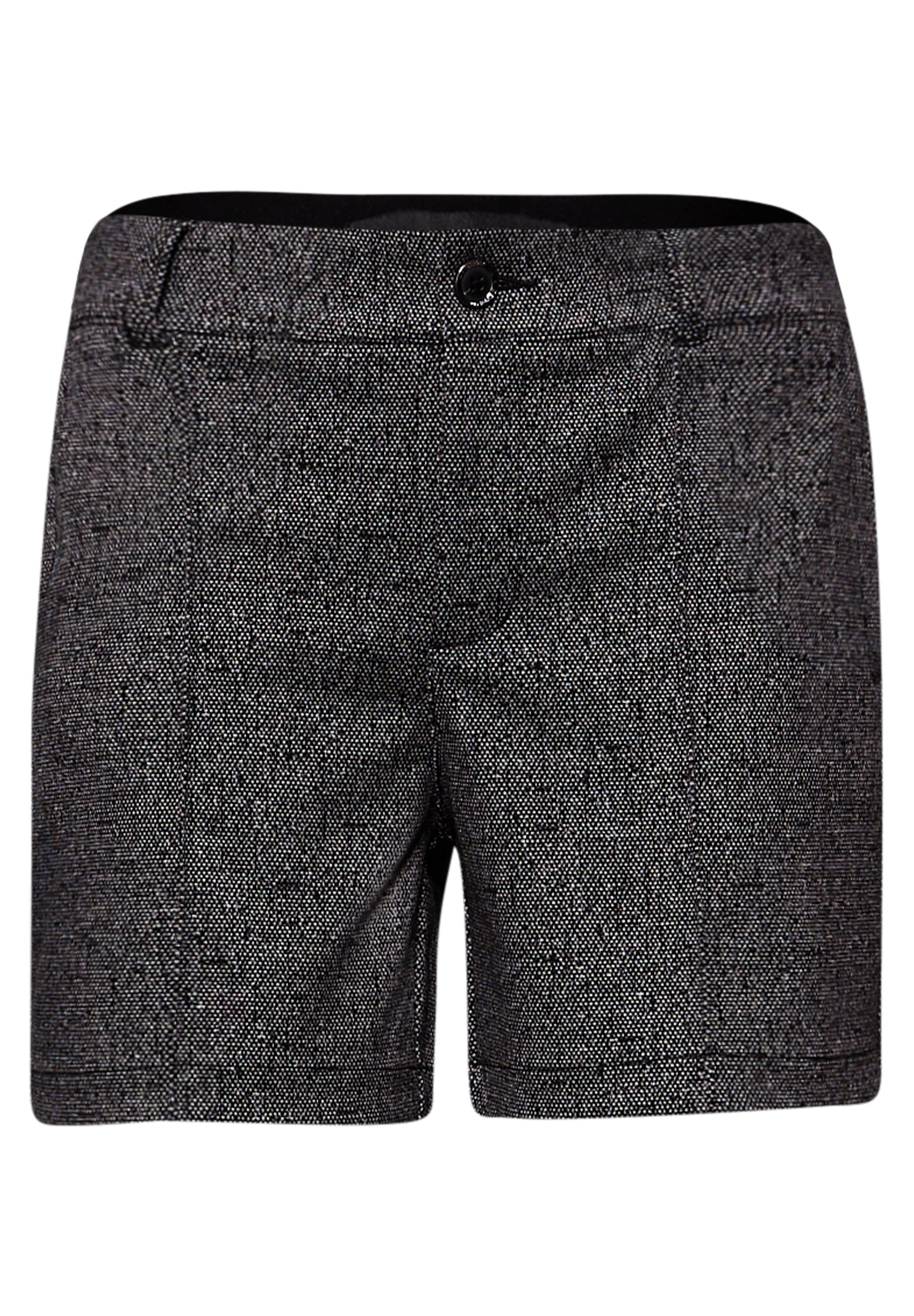 Street One Damen Bermuda Casual Fit Glitzer-Look High Waist