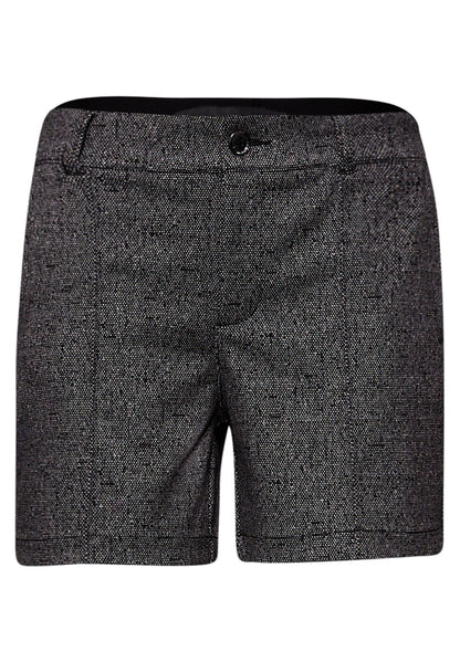 Street One Damen Bermuda Casual Fit Glitzer-Look High Waist