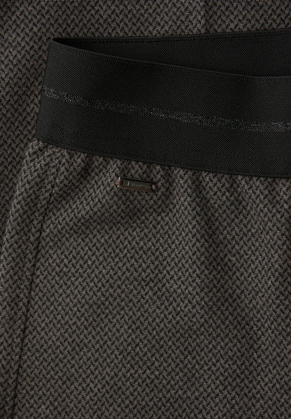 Street One Damen Hose Casual Fit High Waist Wide Legs Elastischer Bund