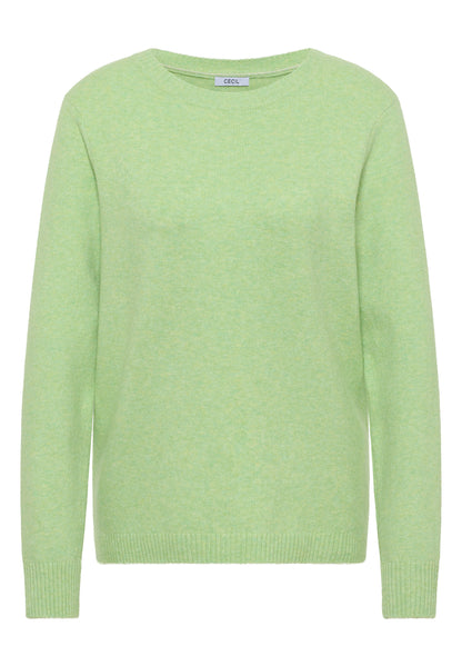 CECIL Damen Strickpullover U-Boot-Ausschnitt Baumwollmix