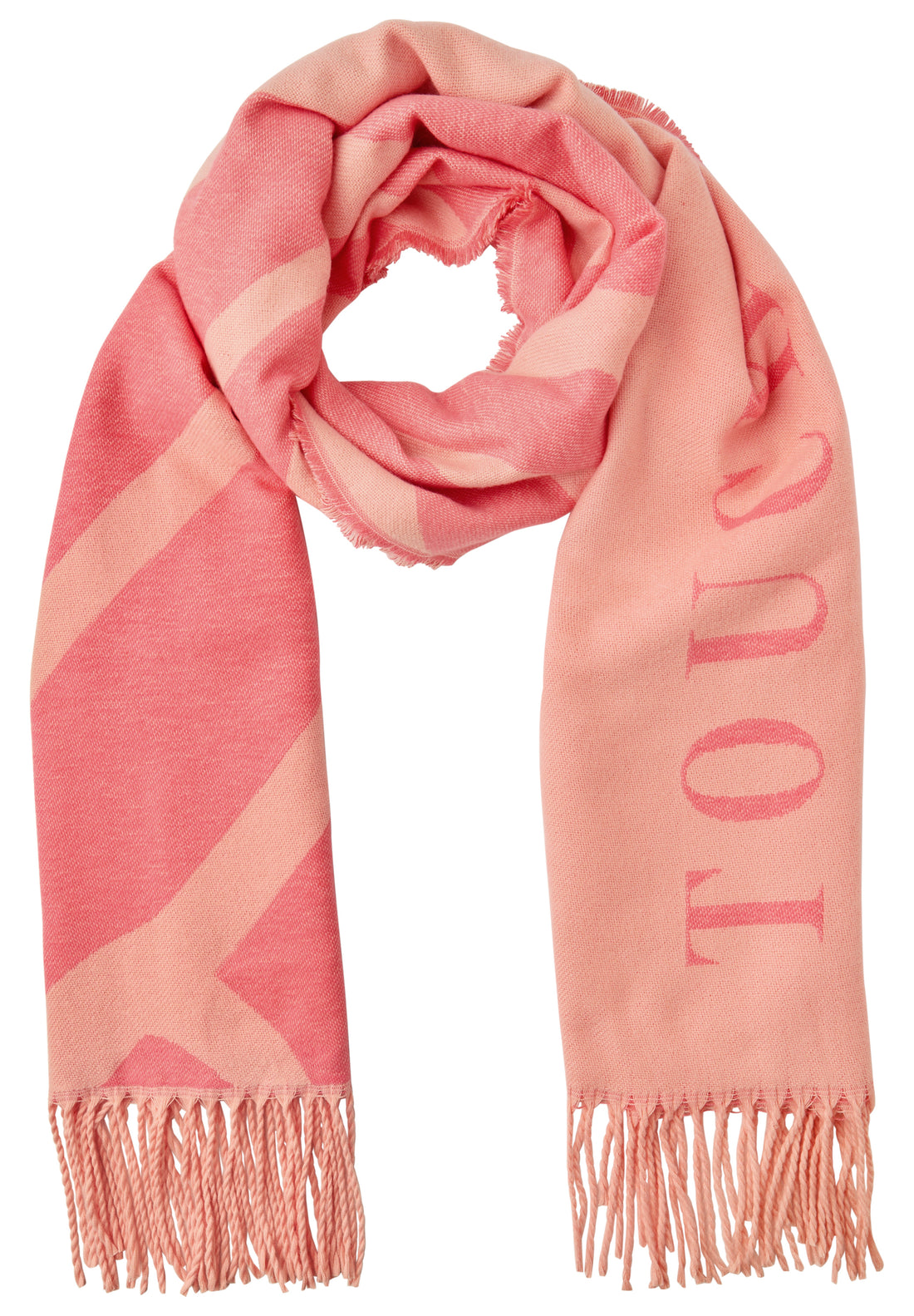 Street One Damen Schal mit grafischem Muster und Fransen