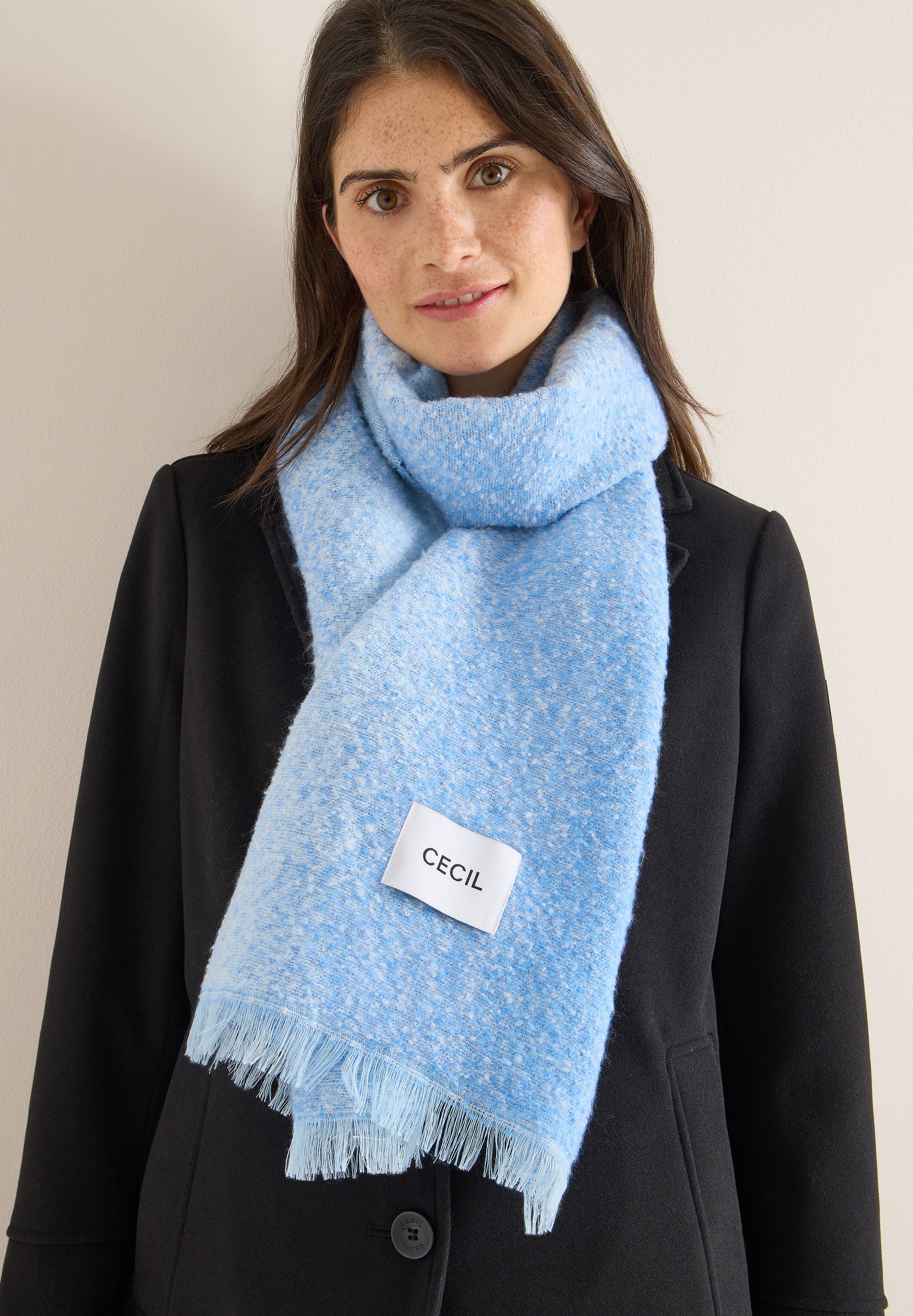 CECIL Damen Schal mit Fransen und weichem Griff