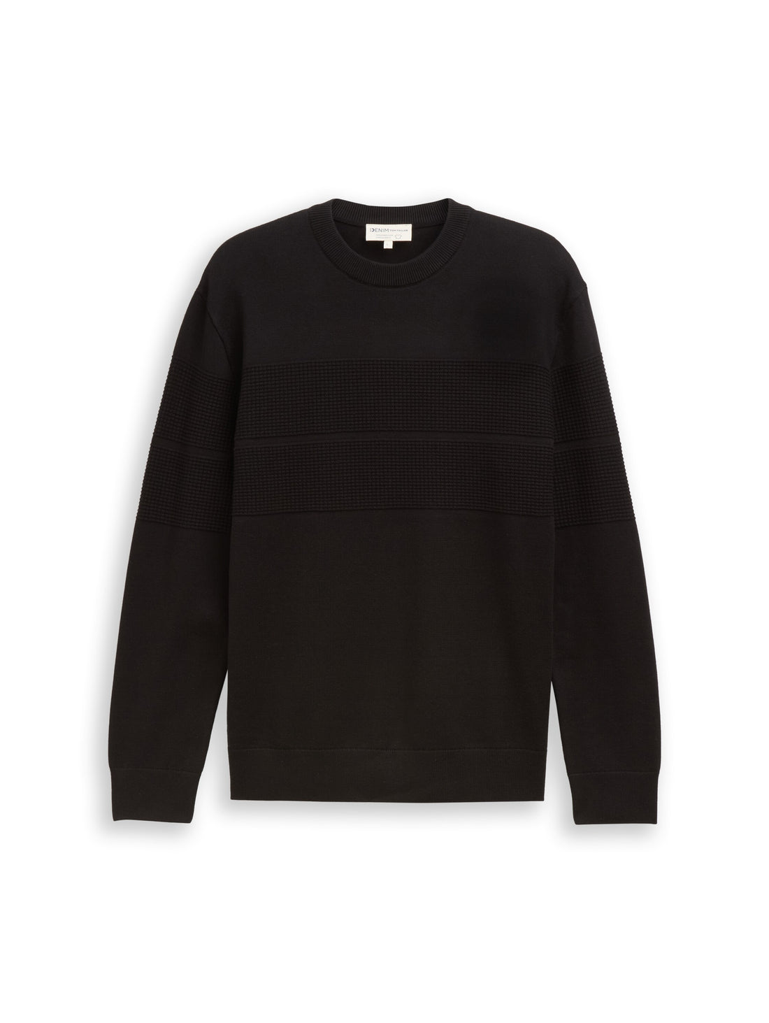 Tom Tailor Denim Herren Pullover Struktur Rippbündchen Baumwolle