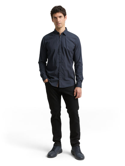 Tom Tailor Denim Herren Hemd Spike Design Popeline-Baumwolle