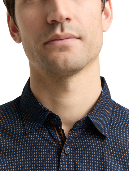 Tom Tailor Denim Herren Hemd Spike Design Popeline-Baumwolle