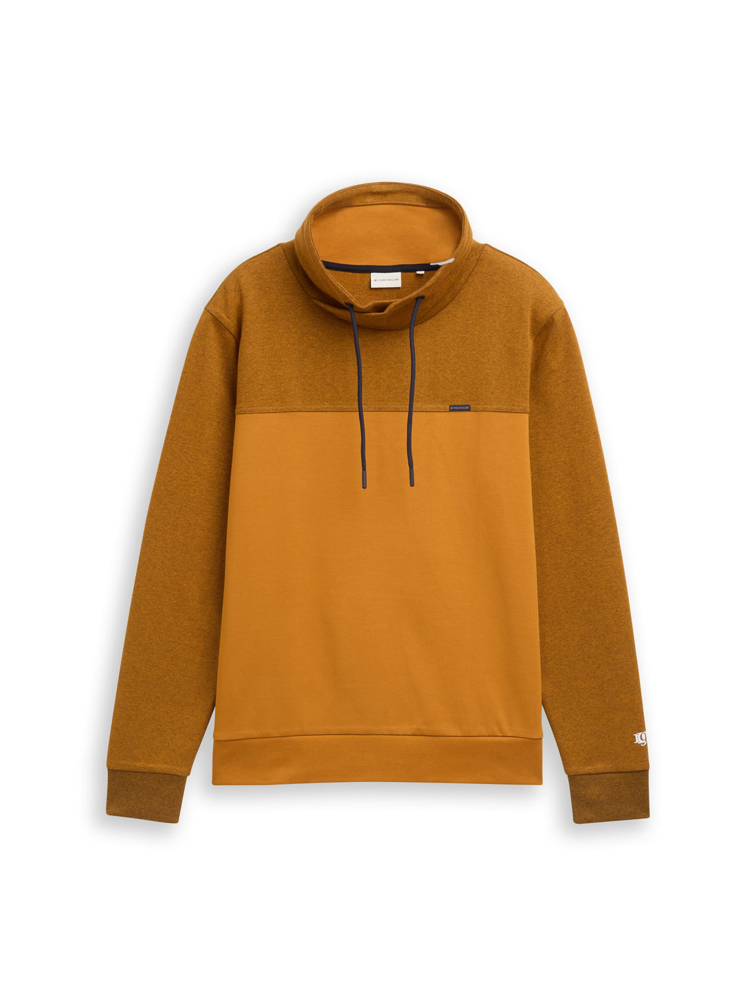 Sweatshirt Herren Zweigeteilter Look Logo-Badge Kordelzug