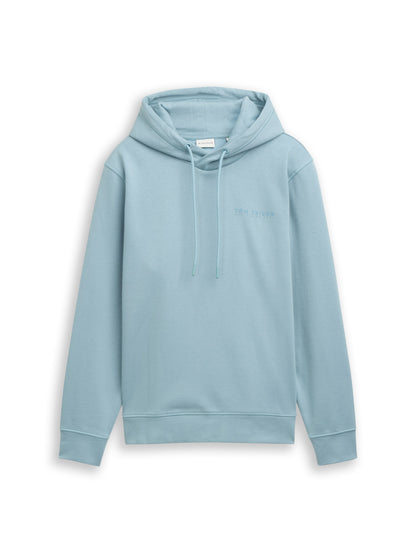 Tom Tailor Denim Male Herren Sweatshirt mit Kapuze Logo-Schriftzug Baumwolle Polyester