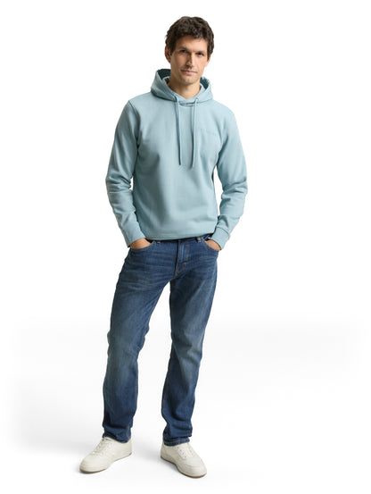 Tom Tailor Denim Male Herren Sweatshirt mit Kapuze Logo-Schriftzug Baumwolle Polyester