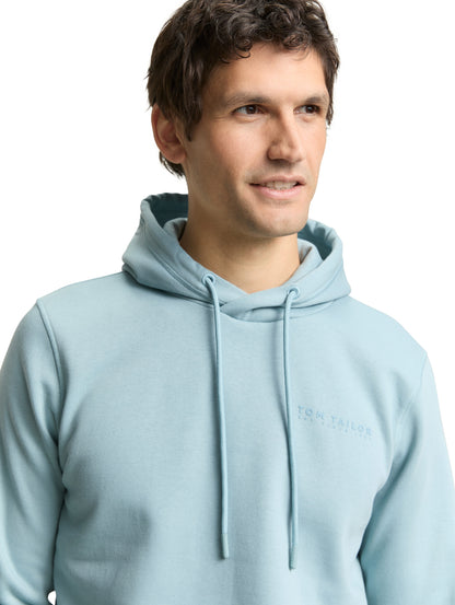 Tom Tailor Denim Male Herren Sweatshirt mit Kapuze Logo-Schriftzug Baumwolle Polyester