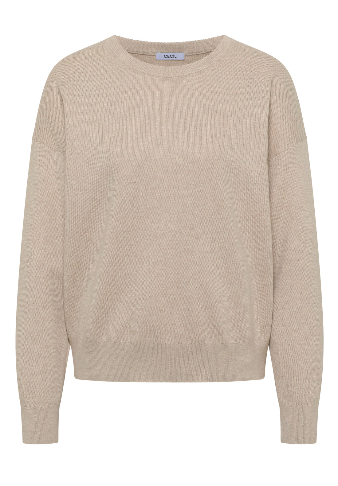 CECIL Damen Sweatshirt Langarm Rundhalsausschnitt Baumwolle