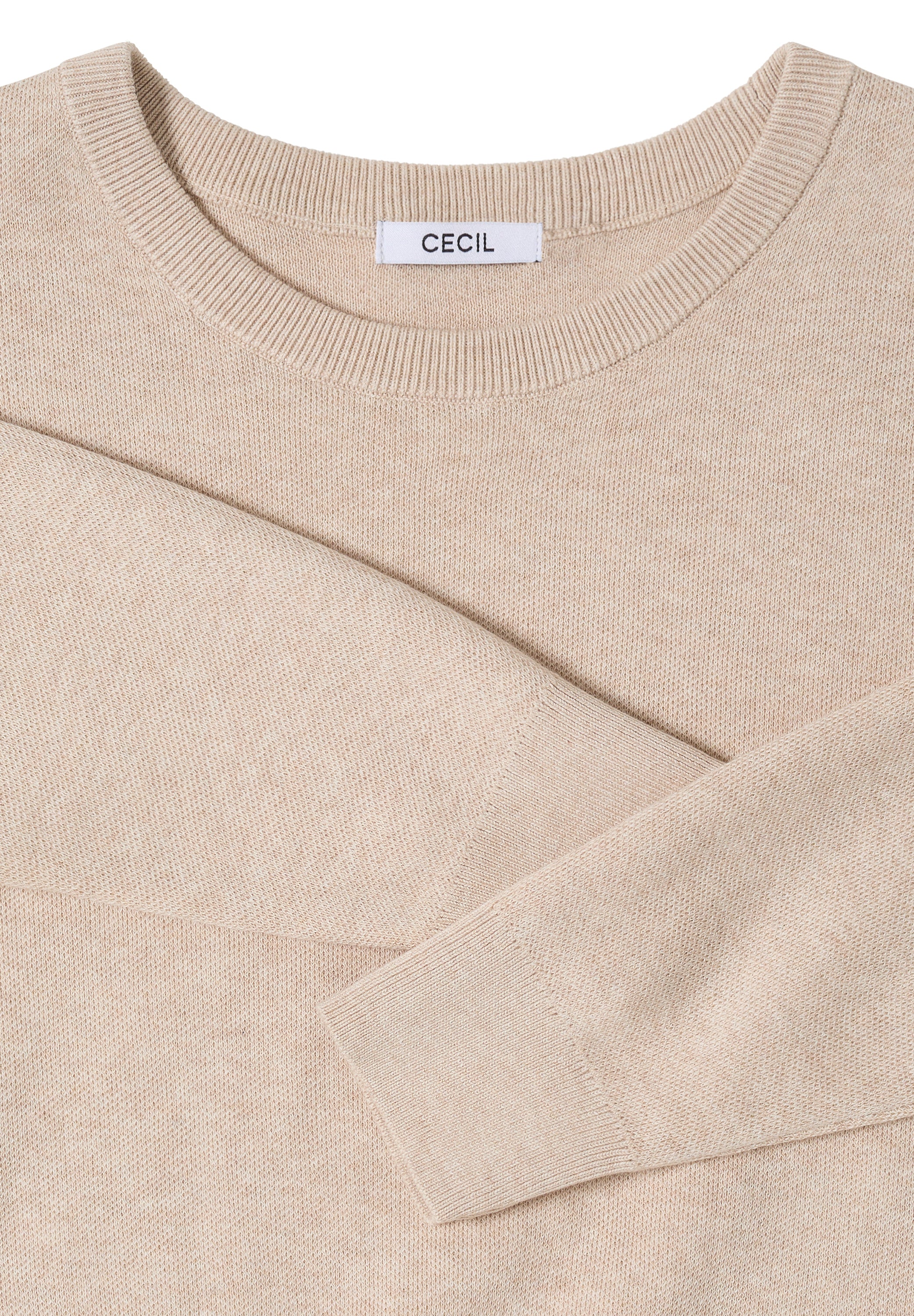 CECIL Damen Sweatshirt Langarm Rundhalsausschnitt Baumwolle