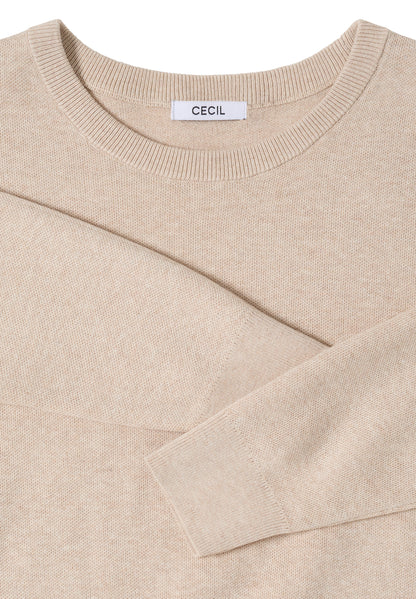 CECIL Damen Sweatshirt Langarm Rundhalsausschnitt Baumwolle