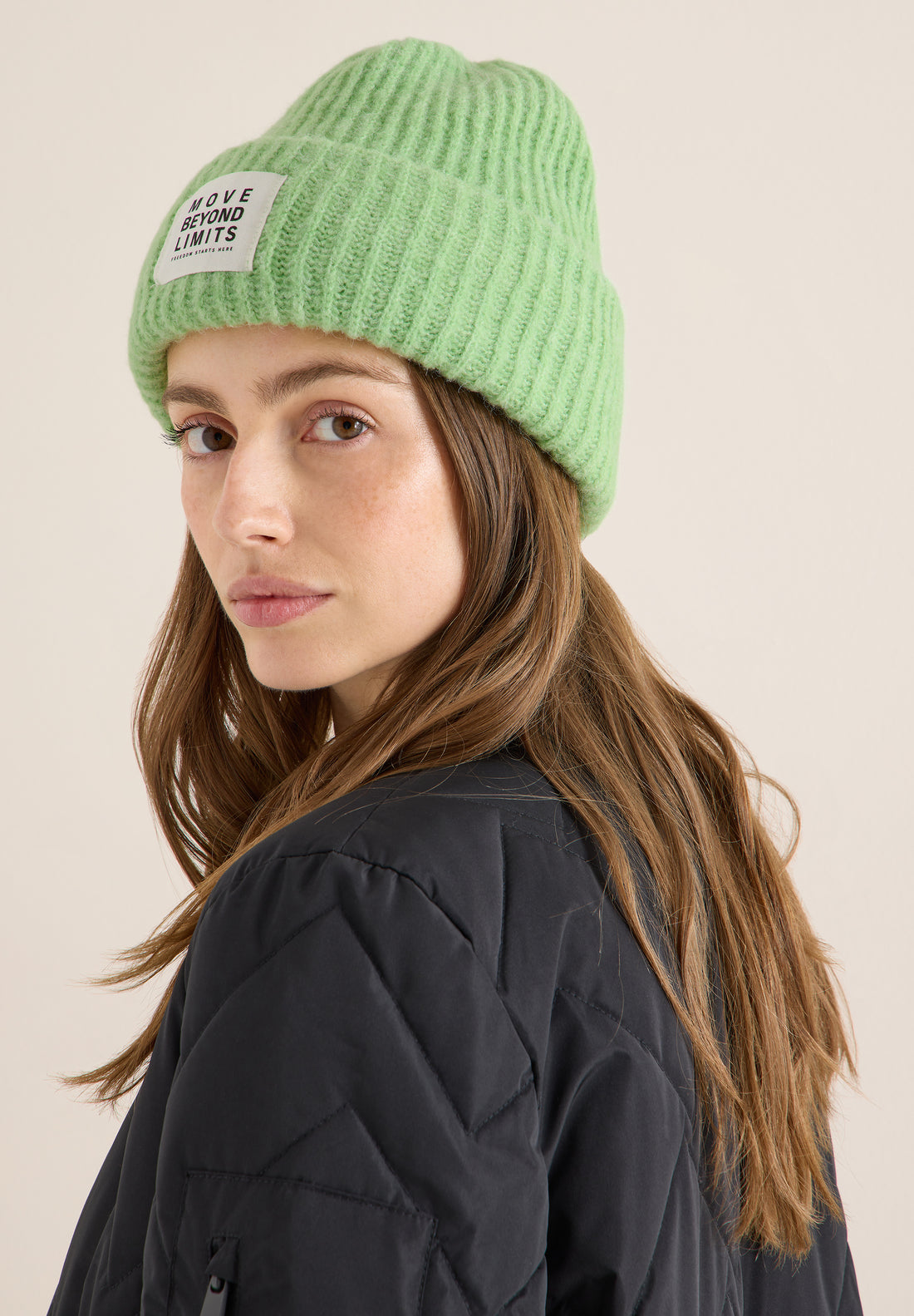 CECIL Damen Beanie Label Soft Materialmix One size