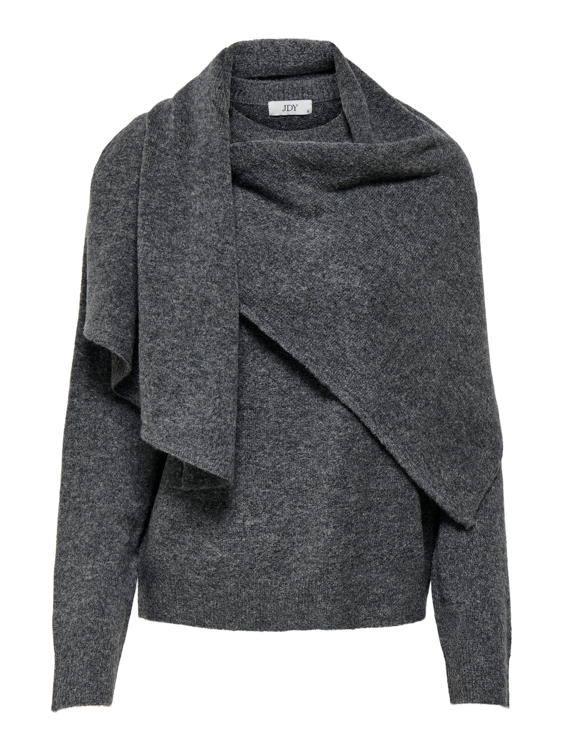 JDY Damen Strickpullover Rundhals Langarm Gerippte Ärmelbündchen Knit Fit