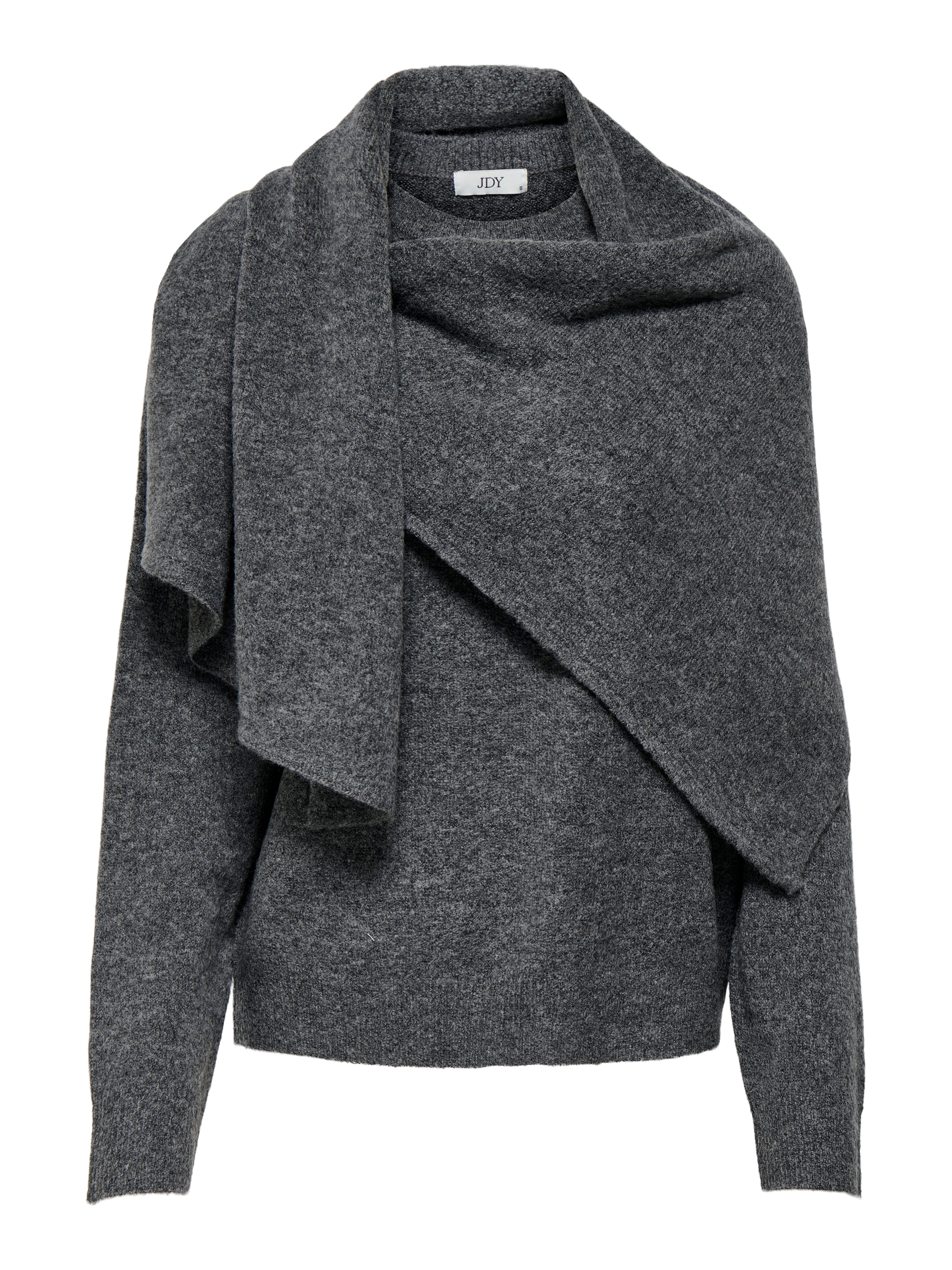 JDY Damen Strickpullover Rundhals Langarm Gerippte Ärmelbündchen Knit Fit