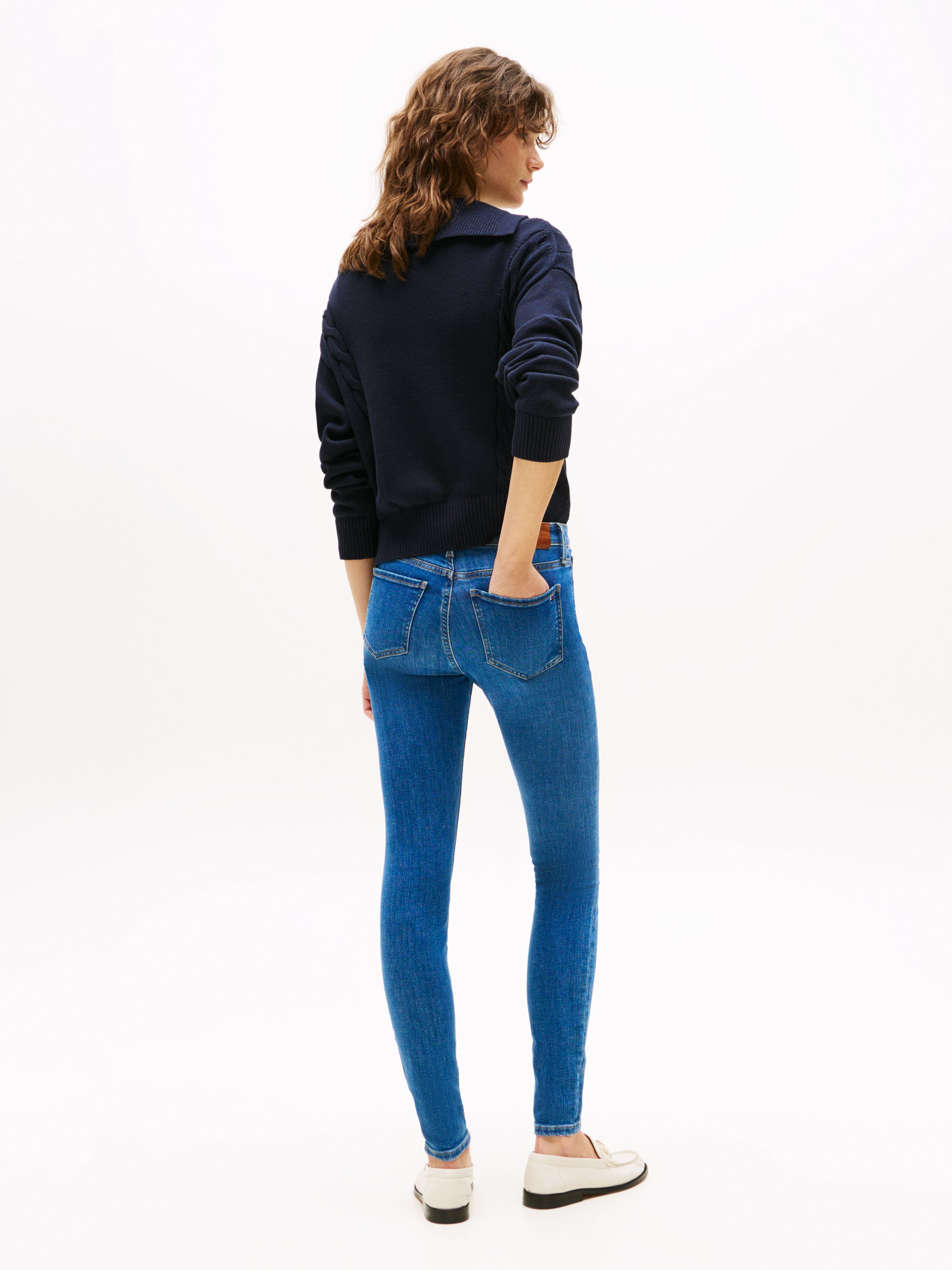 Sportswear Division Damen Jeans Slim Fit mit hoher Taille