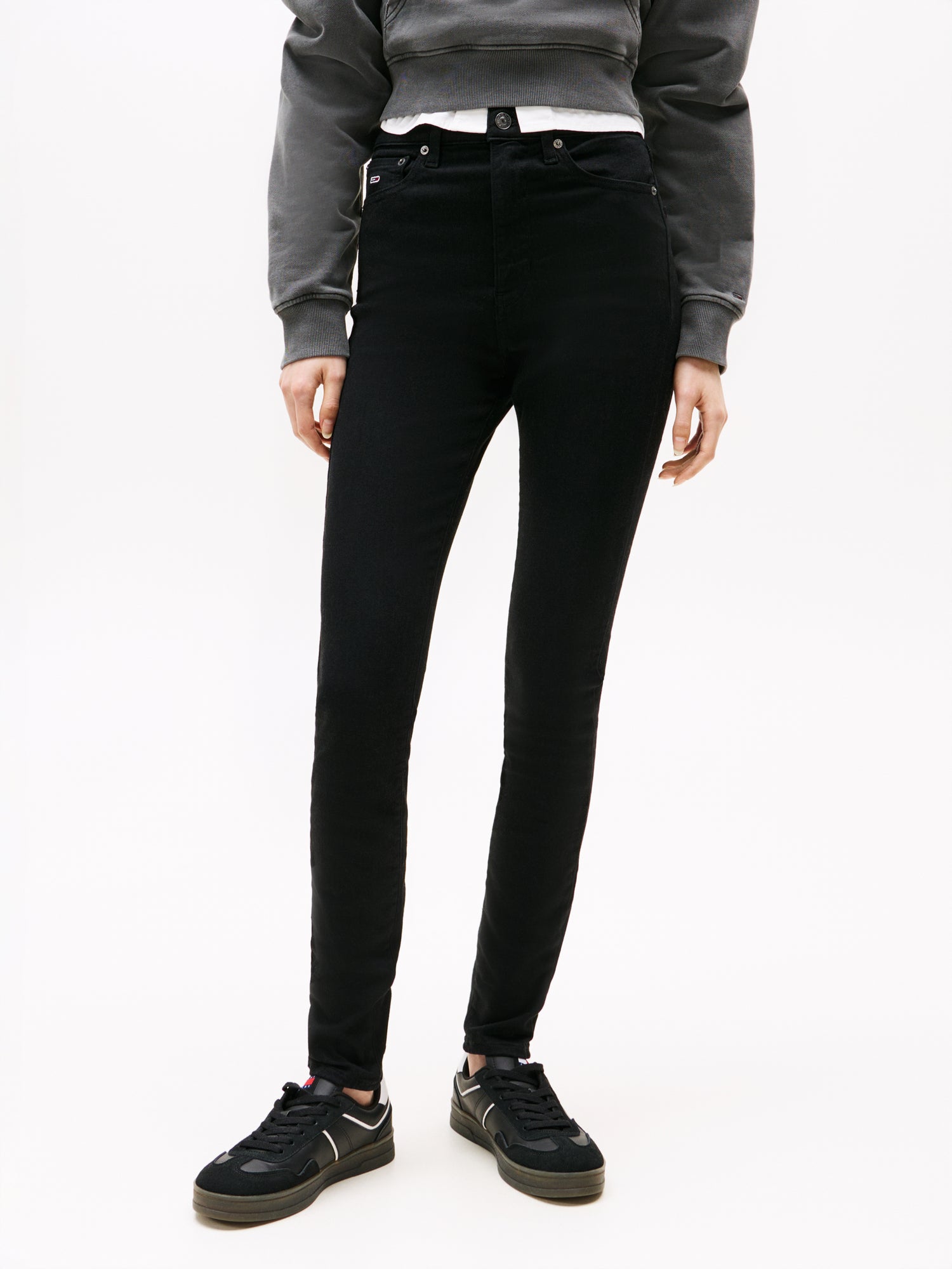 Sportswear Division Damen Jeans Hose mit elastischem Bund aus regenerativem und recyceltem Material