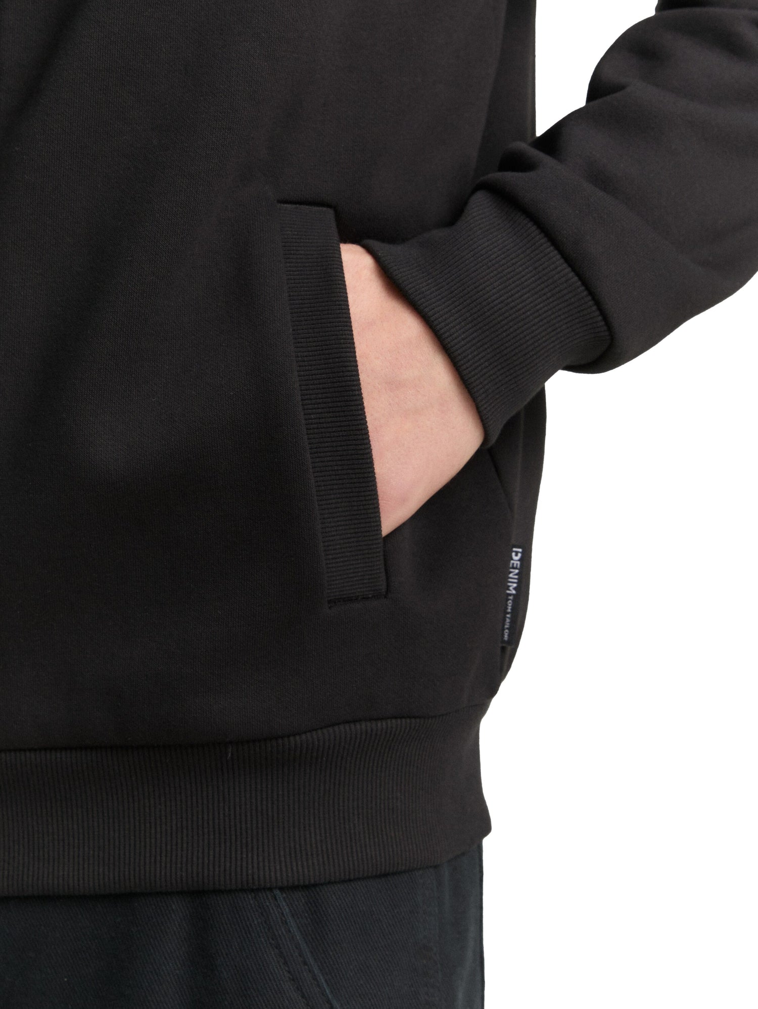 Sweatshirtjacke Herren Bomberjacken-Stil mit Rippbündchen