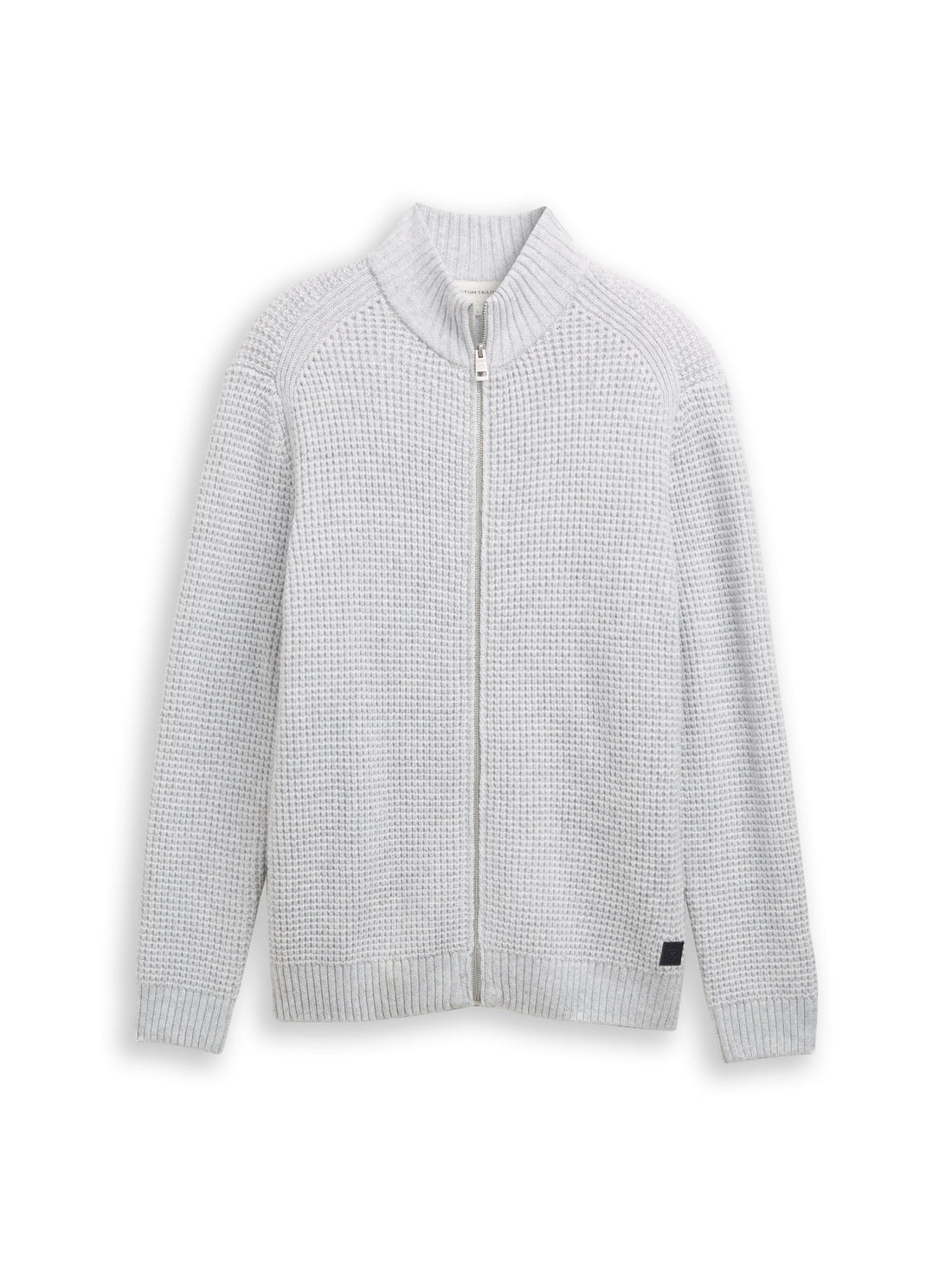 Logo-Badge Cardigan Herren Stehkragen Woll-Anteil