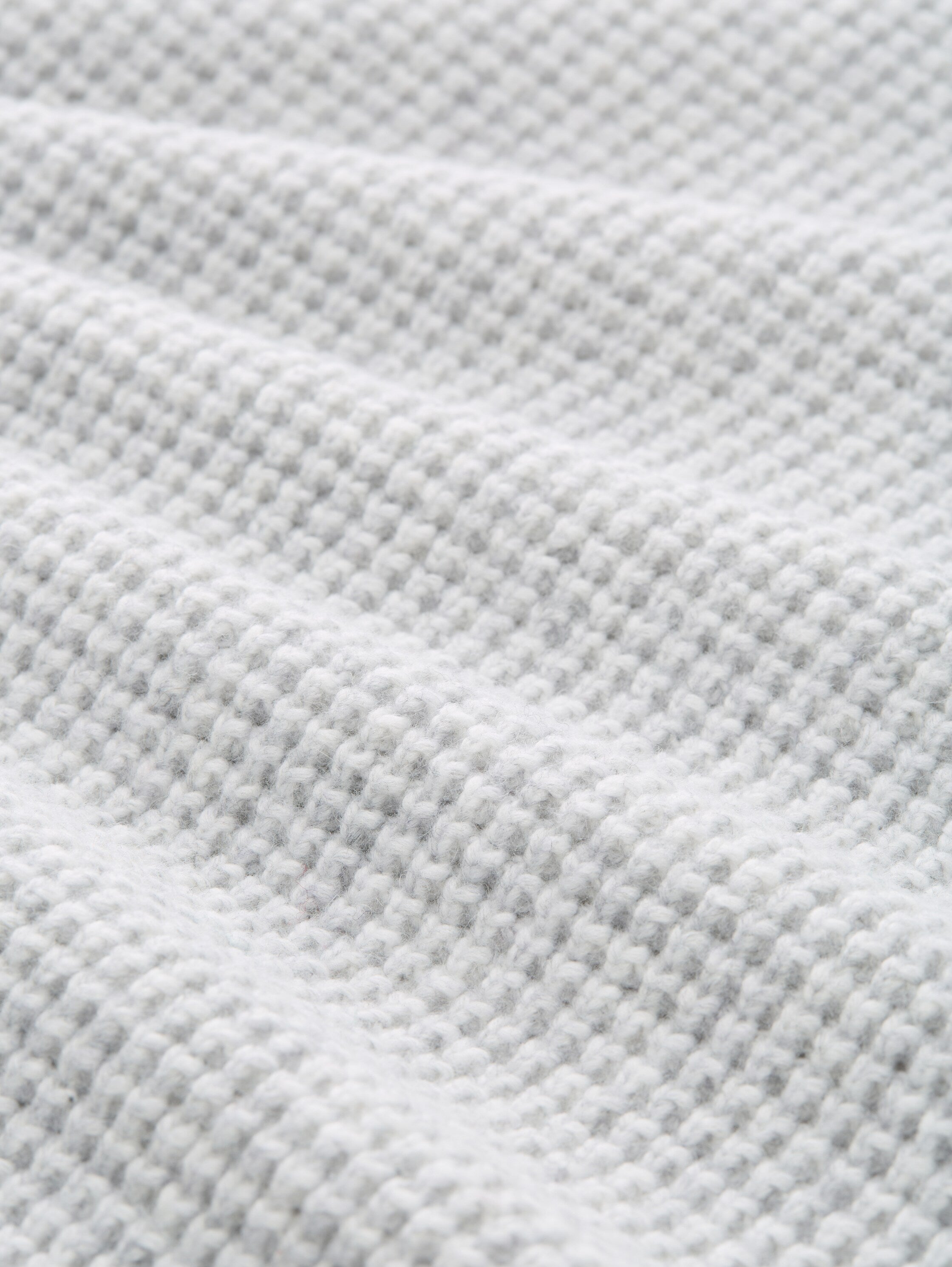 Logo-Badge Cardigan Herren Stehkragen Woll-Anteil