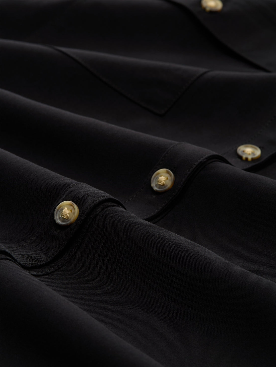 Tom Tailor Denim Female Bluse Langarm mit Knopfleiste aus Viskose