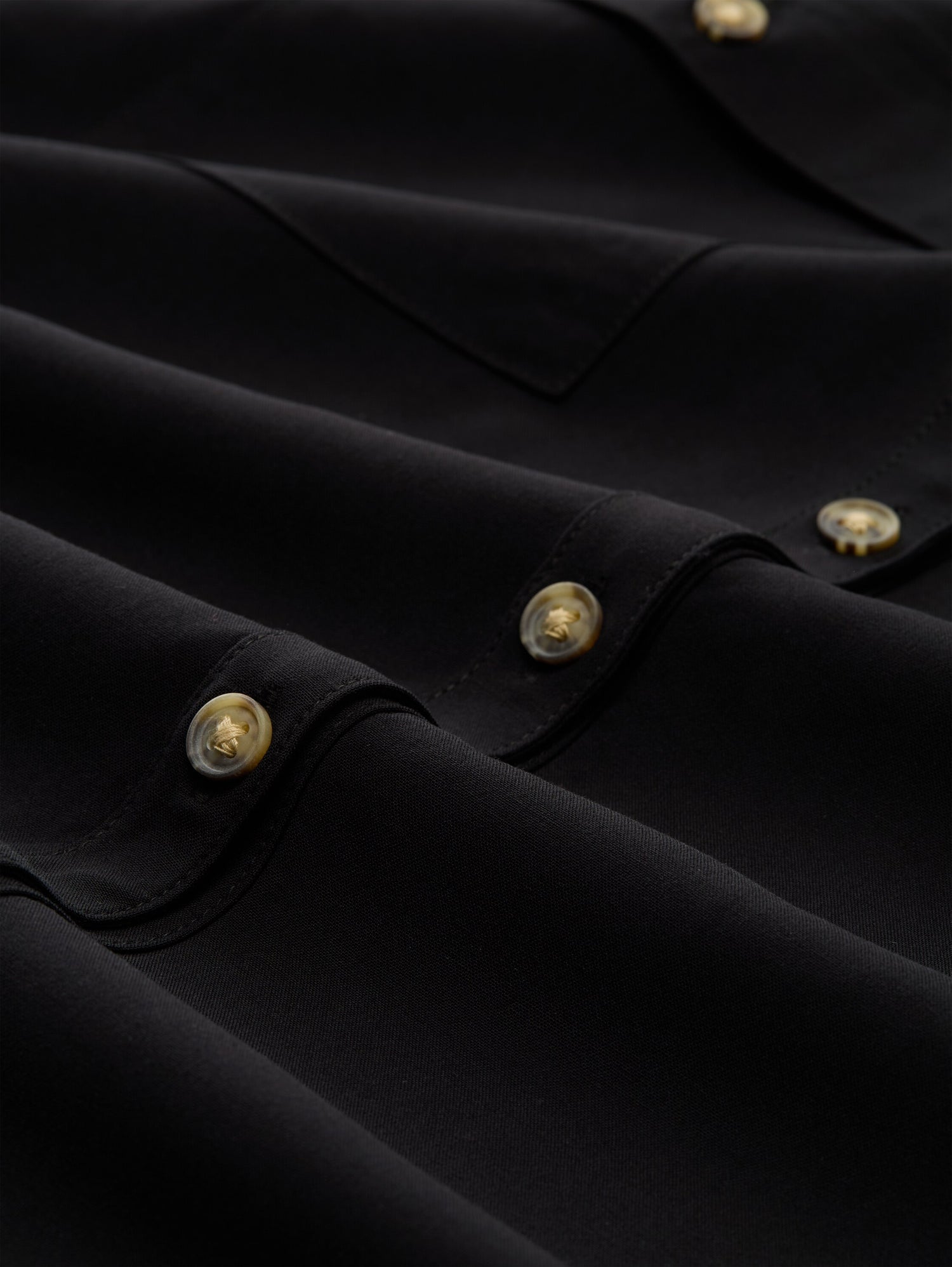 Tom Tailor Denim Female Bluse Langarm mit Knopfleiste aus Viskose