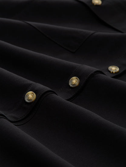 Tom Tailor Denim Female Bluse Langarm mit Knopfleiste aus Viskose