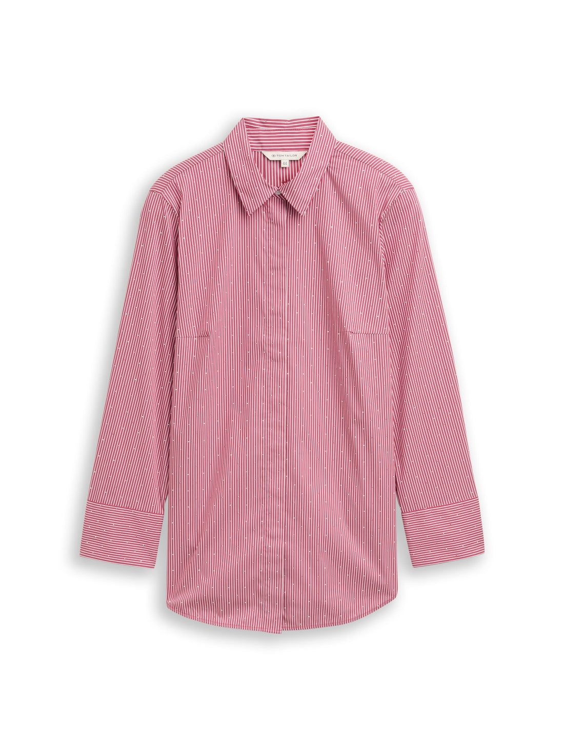 Tom Tailor Denim Female Hemdbluse Strasssteine verdeckte Knopfleiste