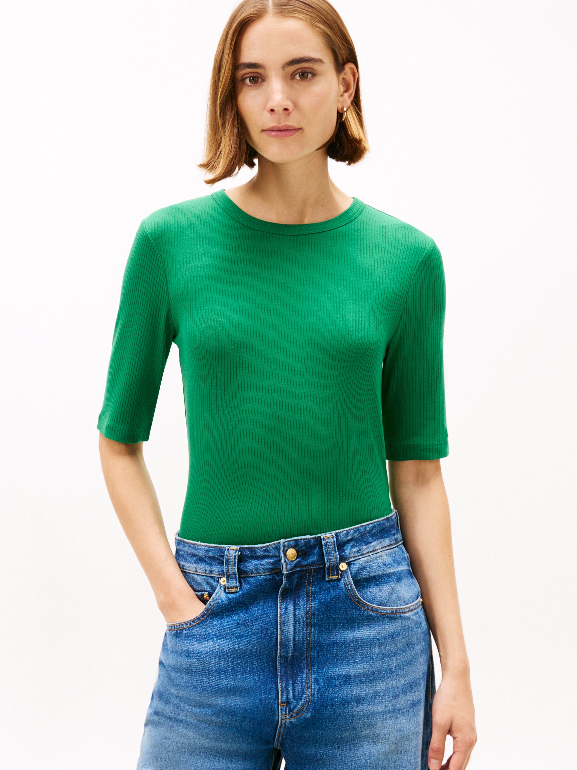 TOMMY HILFIGER Sportswear Division Damen Shirt Slim Fit Viskose Elasthan