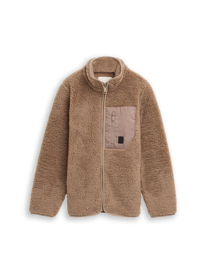 TOM TAILOR Teddyfell Sweatshirtjacke Kinder mit Reißverschluss