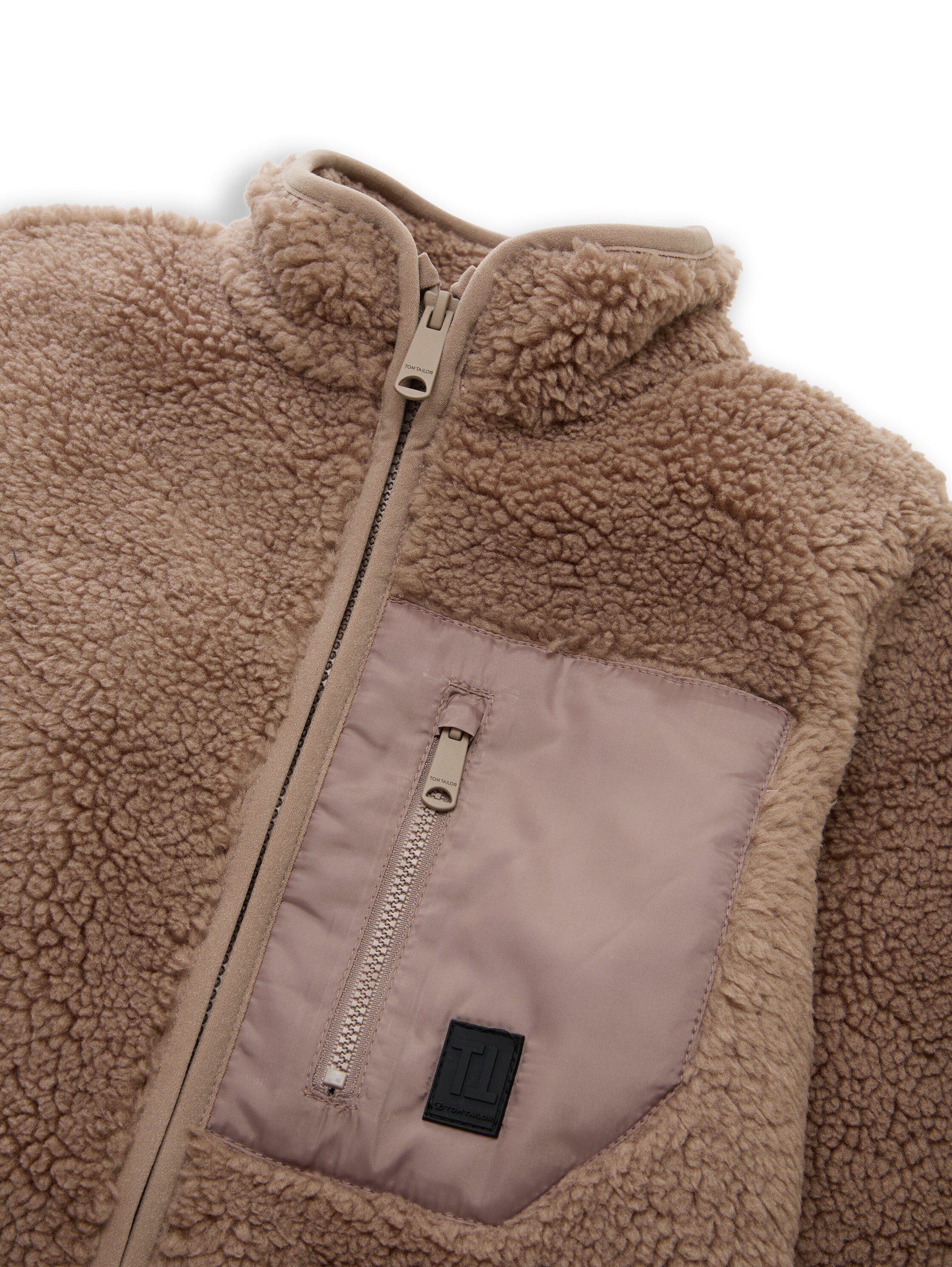 TOM TAILOR Teddyfell Sweatshirtjacke Kinder mit Reißverschluss